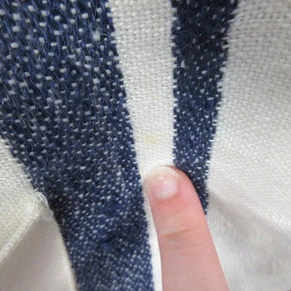 Smythe Women's Duchess 100% Linen *Stain Striped Blazer Nautical Size 12 - Picture 2 of 16